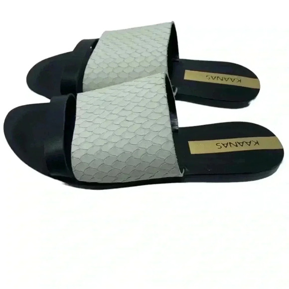 Kaanas Anthropologie leather slip on sandal size 6 - Picture 2 of 7